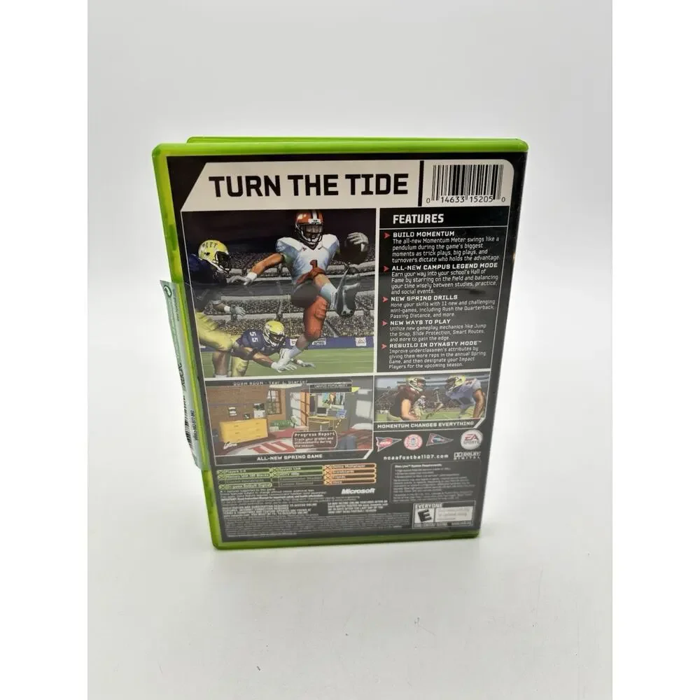 NCAA Football 07 (Microsoft Xbox, 2006) Complete CIB Tested Works VG Condition